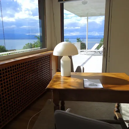 Villa Evian With Geneva Views In 1960 Mid-century Modern Style Neuvecelle